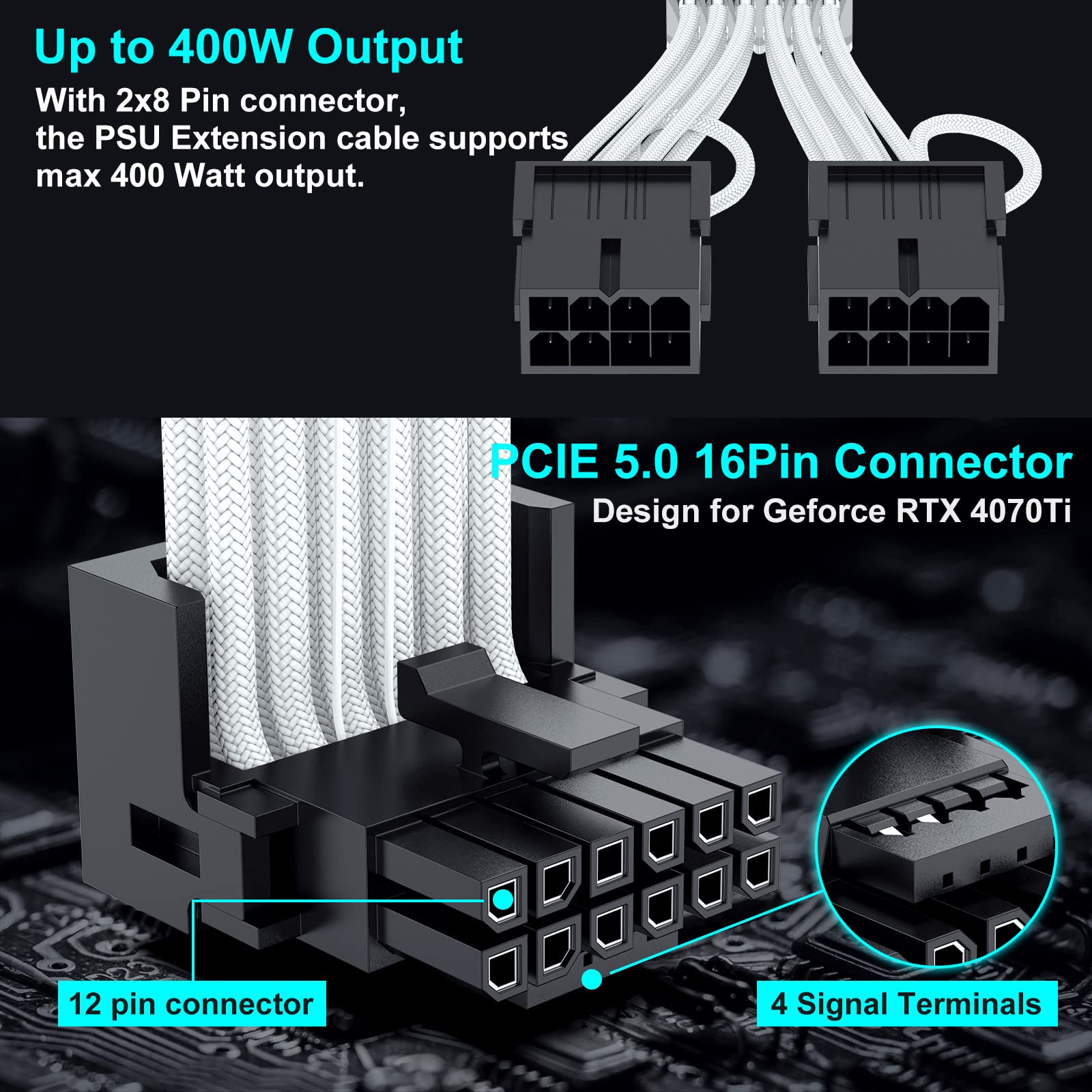 Amazon.co.jp: Bangfun 16ピン 直角RTX 4070 Ti GPU 電源延長ケーブル